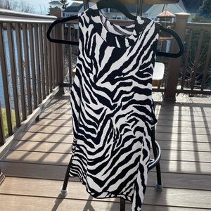 White House Black Market zebra print sleeveless tank.